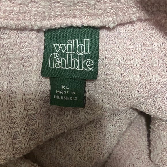 Wild Fable Pink Waffle Knit Pocket Crop Top - Picture 5 of 7